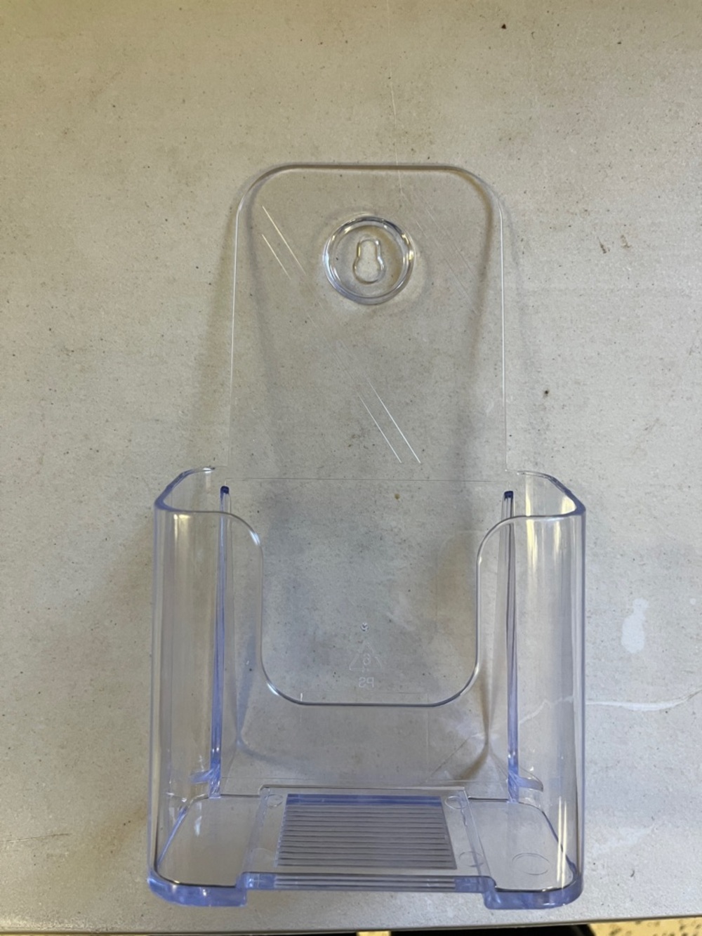 Lucite brochure holders. 3 have Wall-Mount capabilities